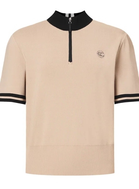 卡迪黛尔正品时尚休闲撞色短袖圆领针织衫上衣夏季新款CZ02445E2