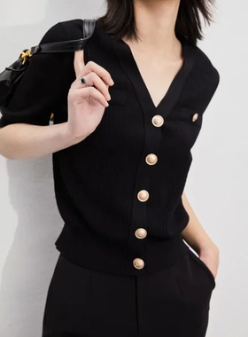 包邮仿佛正品通勤百搭纯色显瘦V领开衫舒适时尚针织毛衫FZ00515W0