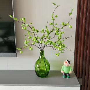仿真小苹果绿植客厅餐桌装 饰品花艺摆件假花仿真花轻奢高端摆设