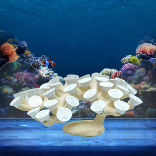 60海水缸造景石海缸用品烧制款水族养鱼摆件树景景观岩石装饰定制