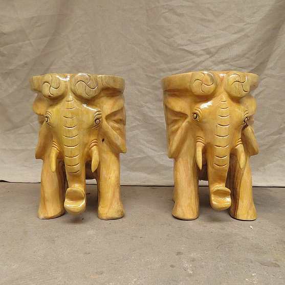 香樟木大象凳实木穿换鞋凳子木墩根雕摆件茶台茶几配凳底座家装饰