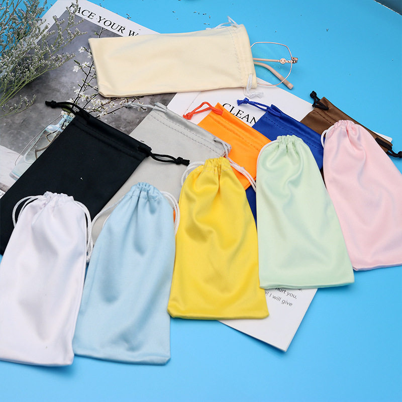 定制logo超细纤维眼镜袋便携布袋太阳镜墨镜袋小首饰袋礼品袋