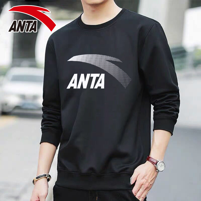 Anta man Sweater 2021 Autumn new pattern Long sleeve Easy leisure time black classic motion Bodybuilding run jacketin the Sportswear/Casual Clothing , Sports Sweater/Pullover  category - from Buy2taobao.com to provide professional Taobao agent buy service