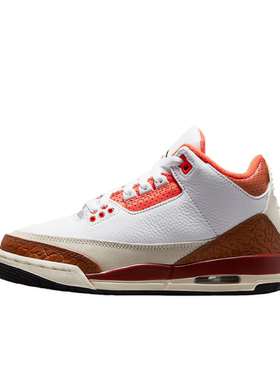 狐狸体育 耐克Nike Air Jordan 3白红色潮流复古篮球鞋DV7028-108