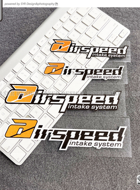 个性汽车贴纸Airspeed碳纤维进气动力改装车尾装饰窗户贴反光防水