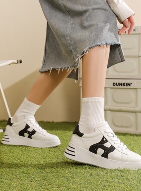 FEDERICA DI DONATO2024女款厚底系带休闲运动女鞋小白鞋CN91901