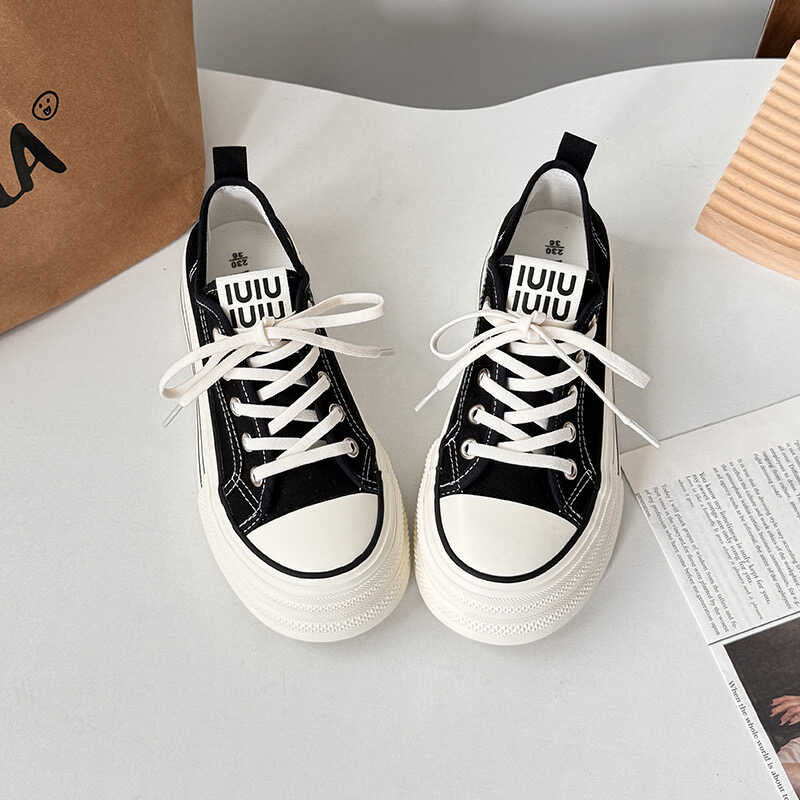 帆布鞋圆头休闲板鞋薄款透气