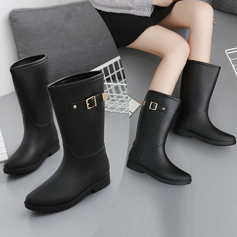 韩版时尚雨季马丁雨靴防水防滑果冻雨鞋哑光女式高筒雨鞋水鞋胶靴在类目 女鞋, 雨鞋中 - 来自Buy2taobao.com提供专业的淘宝代购服务