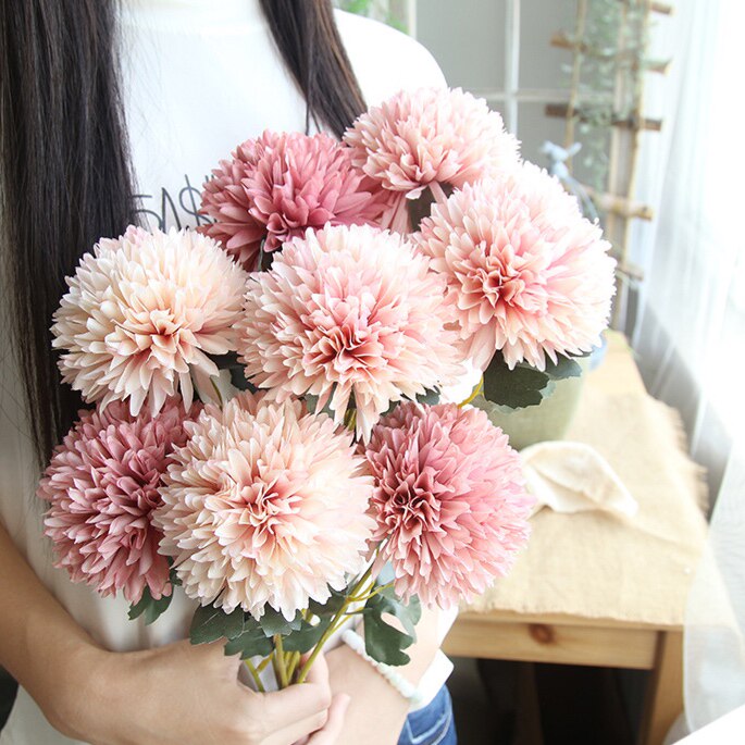 蒲公英花球蔥球乒乓菊仿真花家居裝飾花婚慶手捧花路引花牆假花在類目 家居飾品, 花瓶/花器/仿真花/仿真飾品, 仿真花/假花中 - 來自Buy2taobao.com提供專業的淘寶代購服務