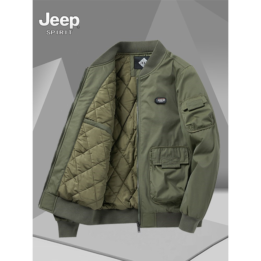 JEEP吉普飞行员夹克男秋冬季中年