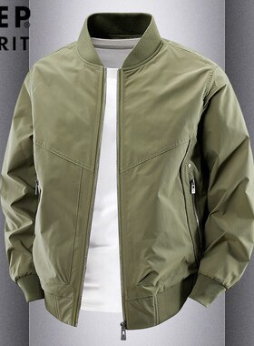 JEEP SPIRIT 飞行员夹克男新款春秋季美式休闲棒球服男装上衣外套