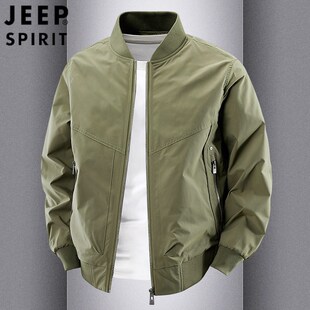 JEEP SPIRIT 飞行员夹克男新款春秋季美式休闲棒球服男装上衣外套