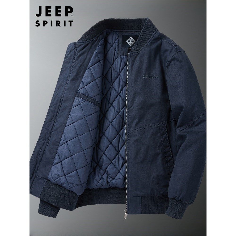 吉普JEEP棉衣外套男士冬季中年爸