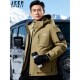 JEEP吉普外套男士 冬季 保暖三合一可拆卸加绒加厚爸爸防水冲锋风衣