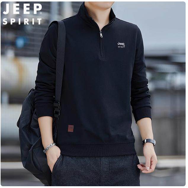 JEEP吉普卫衣半拉链休闲