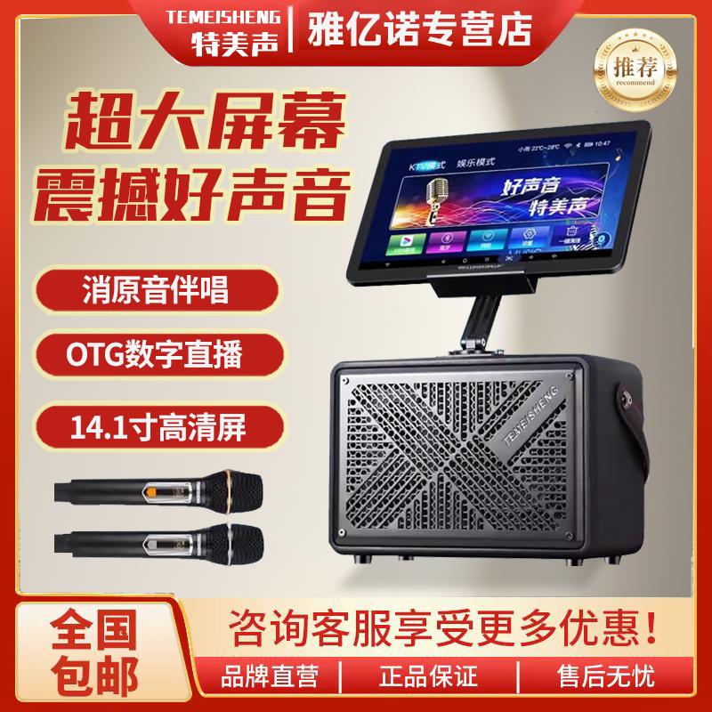 特美声T6户外移动便携式手提背带视频音响卡拉OK广场舞大功率音箱
