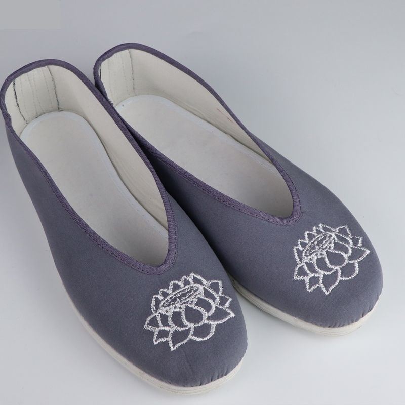 寿服纯棉衣居士服寿鞋莲花鞋庄严鞋男女和尚老人居士全棉寿衣殡葬