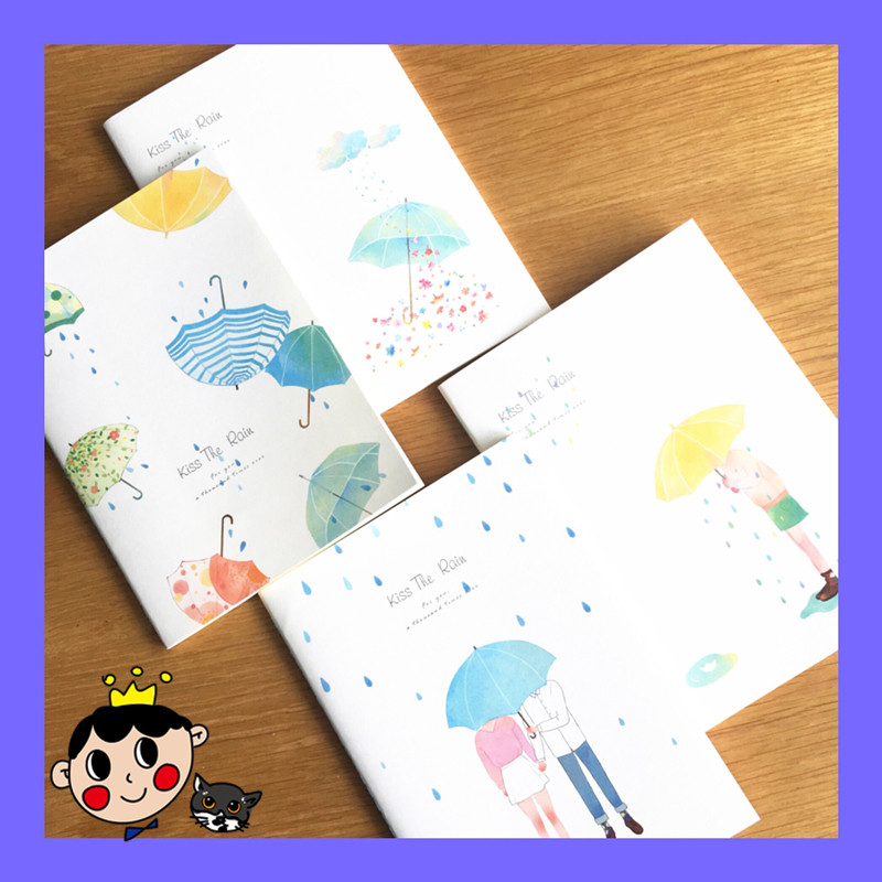 joytop悦木 kissthe rain雨伞插画b5车线【横线】笔记本29元包邮