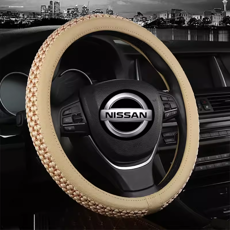 适用10-11-12-13-14-15款日产玛驰冰丝方向盘套尼桑MARCH汽车把套