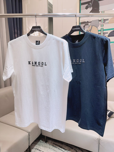 中国台湾Kangol 袋鼠 夏季新款男士女士立体logo圆领短袖T恤