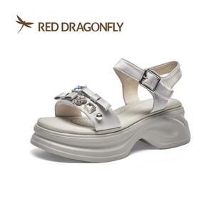 红蜻蜓夏新款 MKX73005021松糕鞋 增高沙滩鞋 MKX73005022 2026女凉鞋