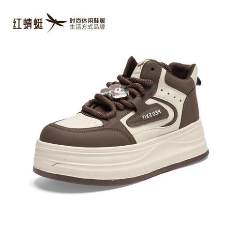 红蜻蜓正品商场同款女高帮鞋休闲