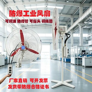 EX防爆摇头工业风扇FB/BTS-500落地600壁挂式750牛角扇220V/380V