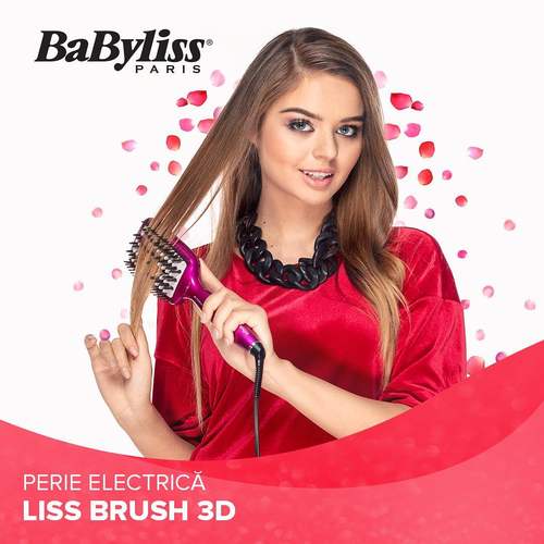 babyliss直发电梳子负离子不伤发防烫美发板电动卷发烫造型去静电