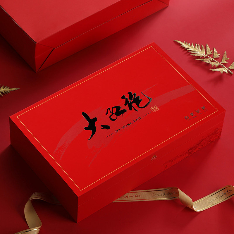 高档岩茶茶叶包装盒正岩肉桂大红袍虎啸岩凤凰单枞九龙窠uv空礼盒