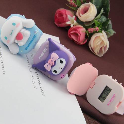 闪灯发光美乐蒂库洛米啪啪圈手表