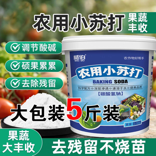 农用小苏打种菜蔬菜专用苏打粉增产果树花卉碳酸氢钠粉抑菌驱虫