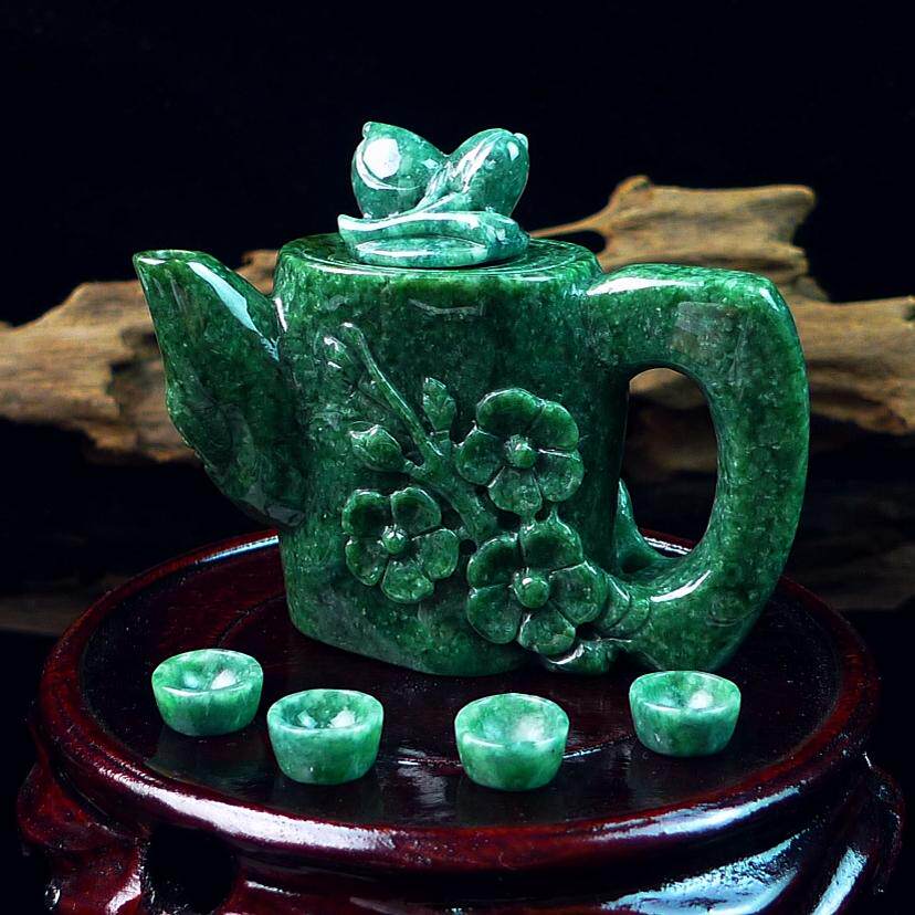 茶壶小摆件天然翡翠缅甸A货