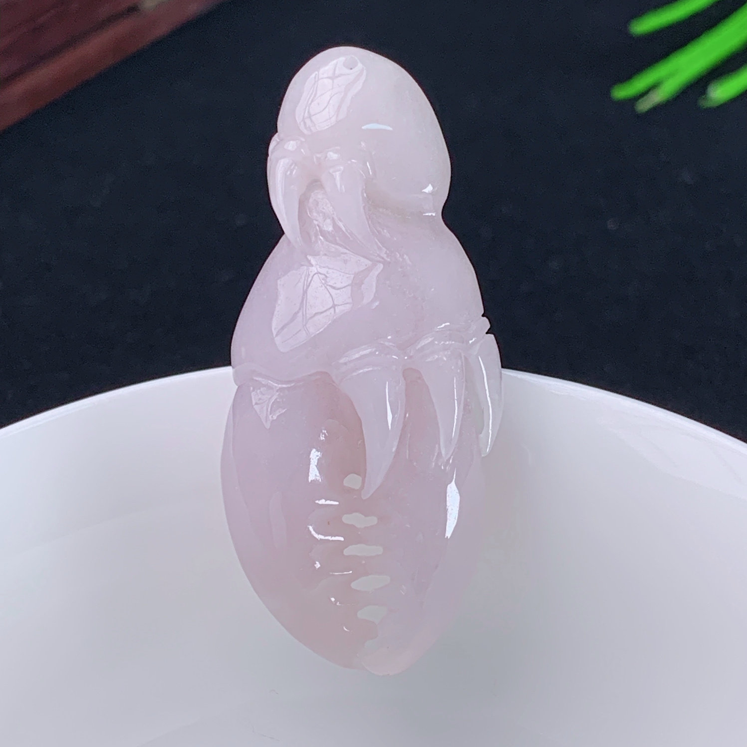 天然翡翠紫罗兰玉石八方来财蟹脚