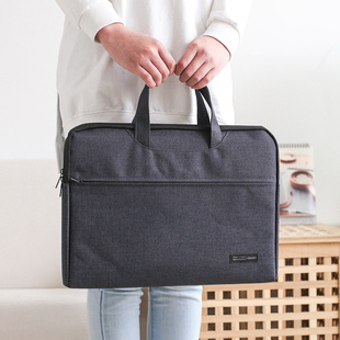 得力文件袋拉链 大容量文件包女 手提a4公文包男帆布档案产检包孕检资料收纳袋补习袋中国人寿保单袋商务办公