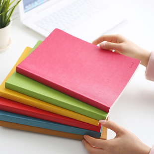 记事本大号商务b5笔记本文具笔记本大学生本子加厚小清新学生用读书本会议记录本手账本 front前通笔记本子