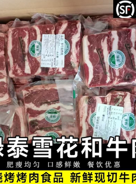 绿泰和牛雪花牛扒冷冻现切