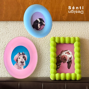 饰装 Sénti 艺术毛绒相框ins桌面摆件家居装 Block 裱6寸 Fuzzy