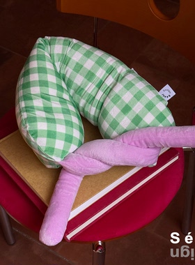 Sénti《Waffle Pillow》旅行办公u型枕可爱格子拼接护颈枕睡眠