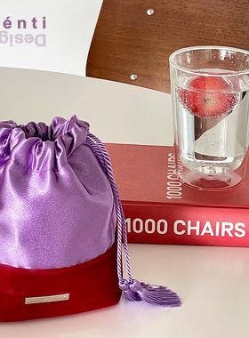 Sénti《lucky silk》转运锦囊丝绒拼接收纳包 抽