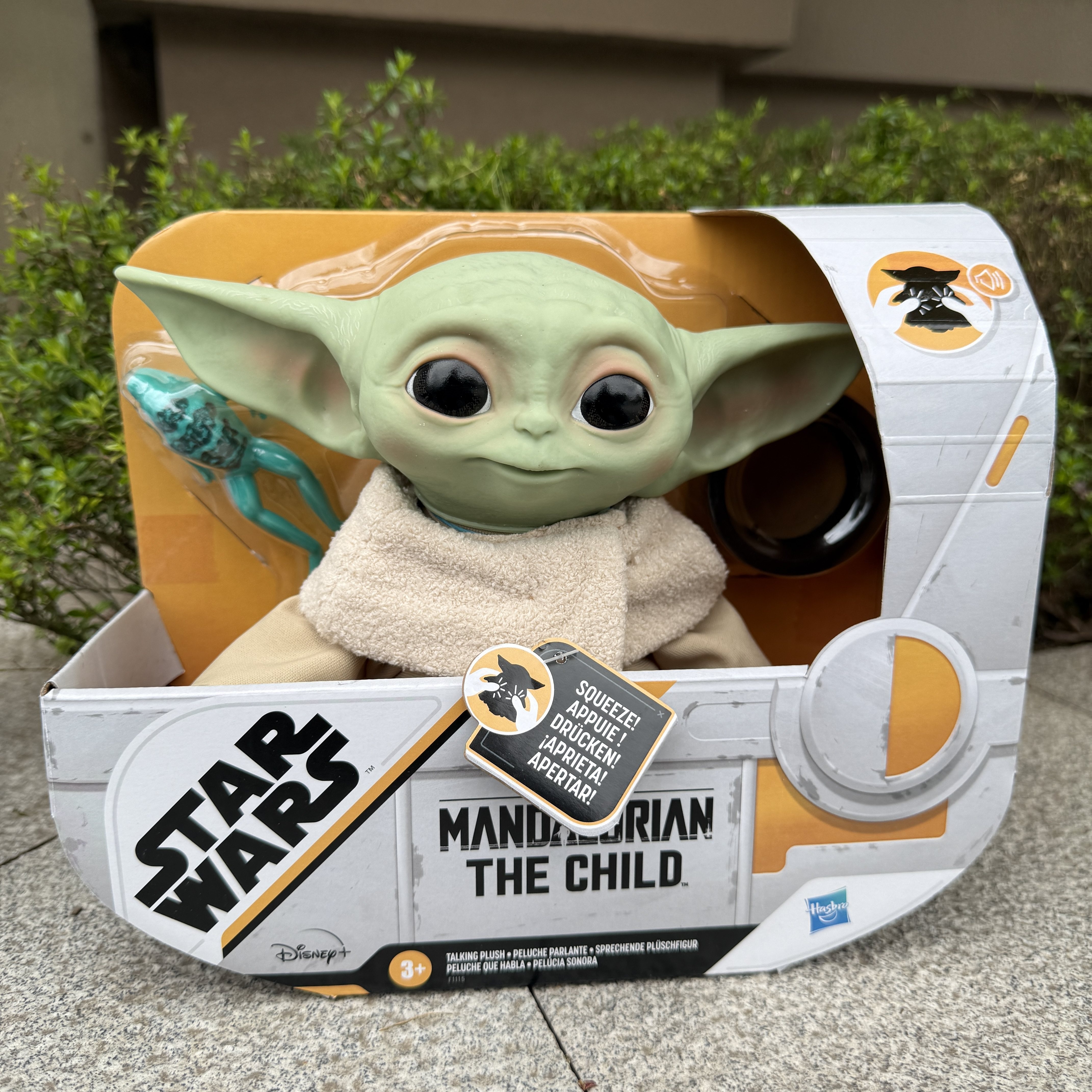 Hasbro星球大战曼达洛人尤达宝宝Grogu发声版配件手办人偶毛绒