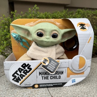 Hasbro星球大战曼达洛人尤达宝宝Grogu发声版配件手办人偶毛绒