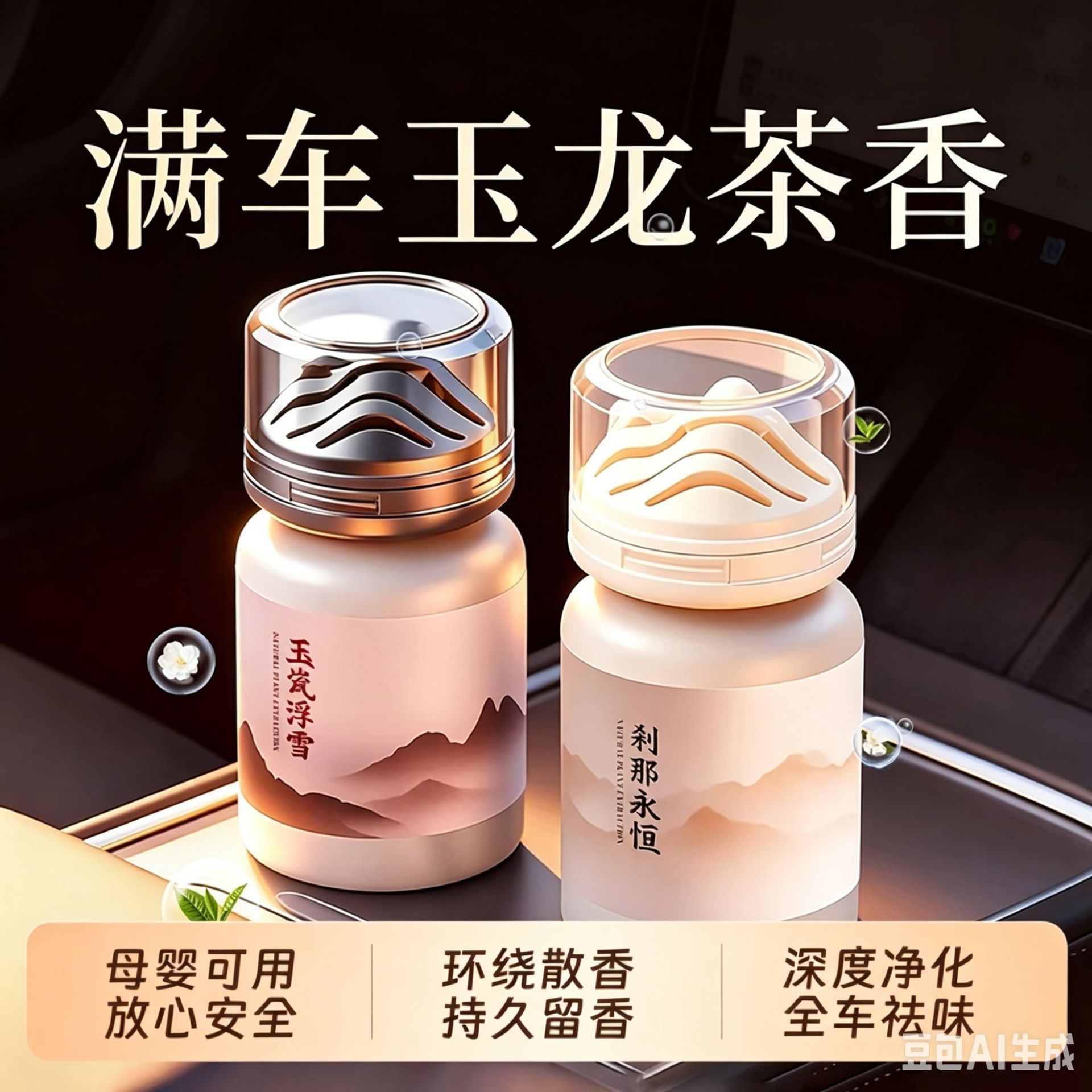 新款玉龙禅茶香车载香薰汽车香水