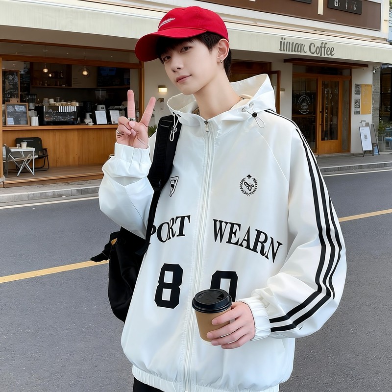 胖男童防晒衣外套男孩夏季薄款运动夹克大童皮肤衣初中学生防晒服图片
