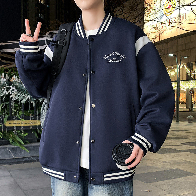 胖男童加肥加大棒球服外套春秋装大童青少年男孩立领休闲运动夹克