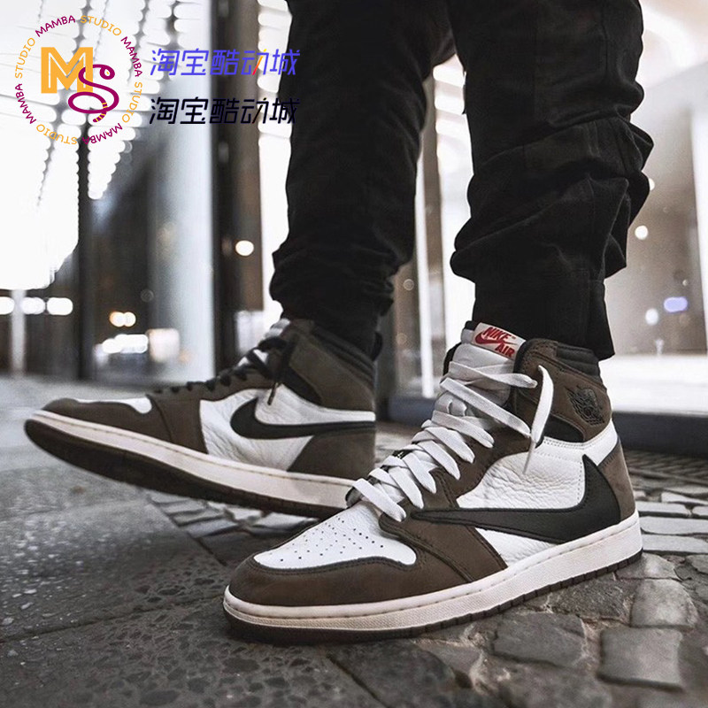 Air Jordan 1 x Travis Scott AJ1 TS 深棕倒钩鬼脸 CD4487-100|msdalam kategori kasut baru, kasut bola keranjang - dari Buy2taobao.com untuk memberikan perkhidmatan ejen Taobao profesional membeli