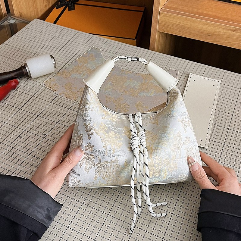 饺子包新中式国风刺绣diy手工编织包包自制材料包单肩斜挎女士包,箱包皮具/热销女包/男包,单肩包,淘宝优惠券,粉丝福利购,淘宝优惠卷