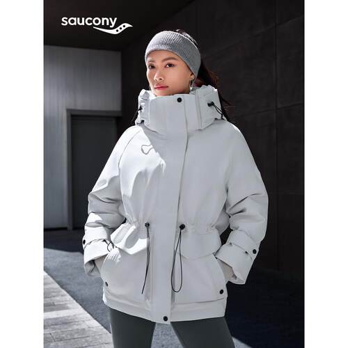 Saucony经典中长款宽松羽绒服