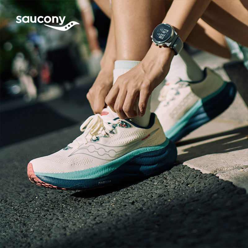 Saucony索康尼情侣款 RIDE 驭途 19 日常缓震慢跑训练鞋男女运动