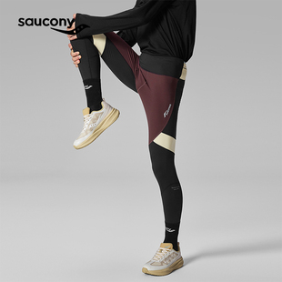 Saucony索康尼官方亲肤保暖高弹易打理包容性强运动休闲紧身长裤