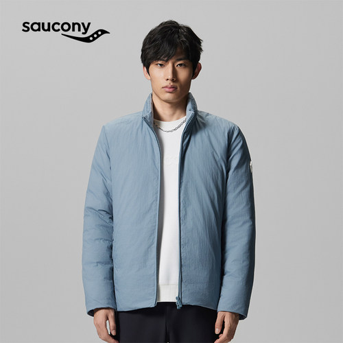Saucony经典格型防泼水羽绒服